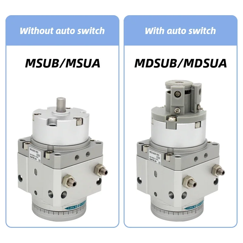 MSUB MDSUB 1 3 7 20-90S 180S Side Ported Type MSU Rotary Table/Pneumatic Cylinder MSUA MDSUA 1 3 7 20-90S 180S