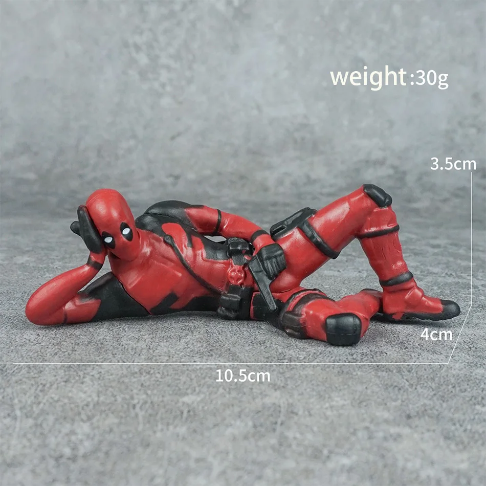 6 dekoracja biurka Deadpool auto Home Office 8cm X-MAN śmieszne słodkie Model figurki zabawki