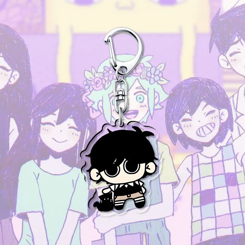 لعبة أوموري ماري كيل أوبري هنري هيرو باسل صني تأثيري المفاتيح Kawaii الاكريليك كيرينغ مفتاح سلسلة حقيبة حلية الديكور الدعامة