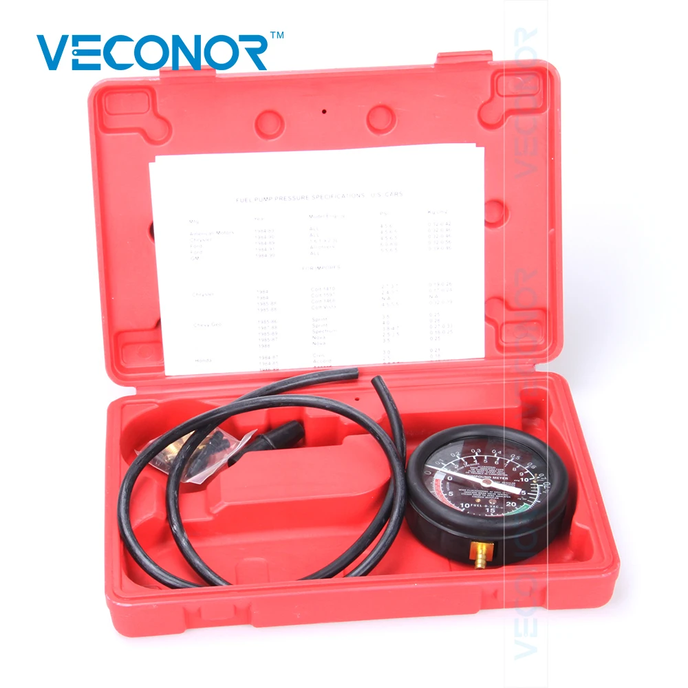 TU-1 Vacuum & Fuel Pump Pressure Tester Pressure Gauge Test Tool Kit Carburettor Valve Auto Pressure Tester