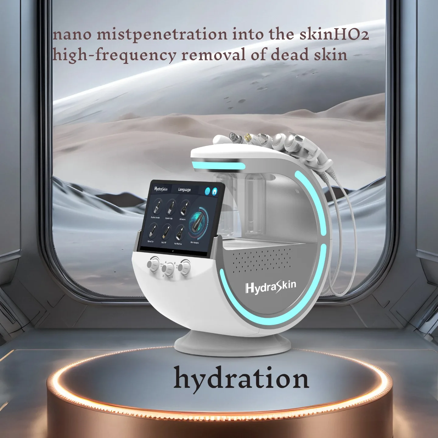 

7-in-1 Multifunction Facial Care Machine Water Oxygen Bubble Jet Peel Beauty Skin Peeling Anti-Aging with Skin Analysis Devices