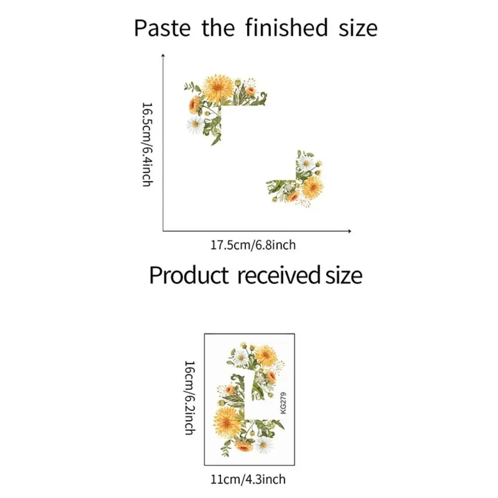 Multiple Styles Plant Flower Switch Sticker Flower Long Lasting Green Leaves Plants Sticker Self-adhesive Wall Art Living Room