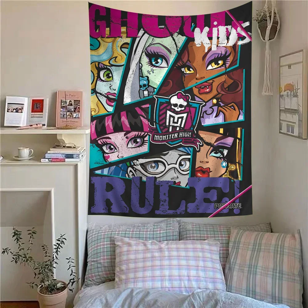 

H-High Girl Fashion Doll Hippie Wall Hanging Tapestries Bohemian Wall Tapestries Mandala INS Home Decor wall decoration