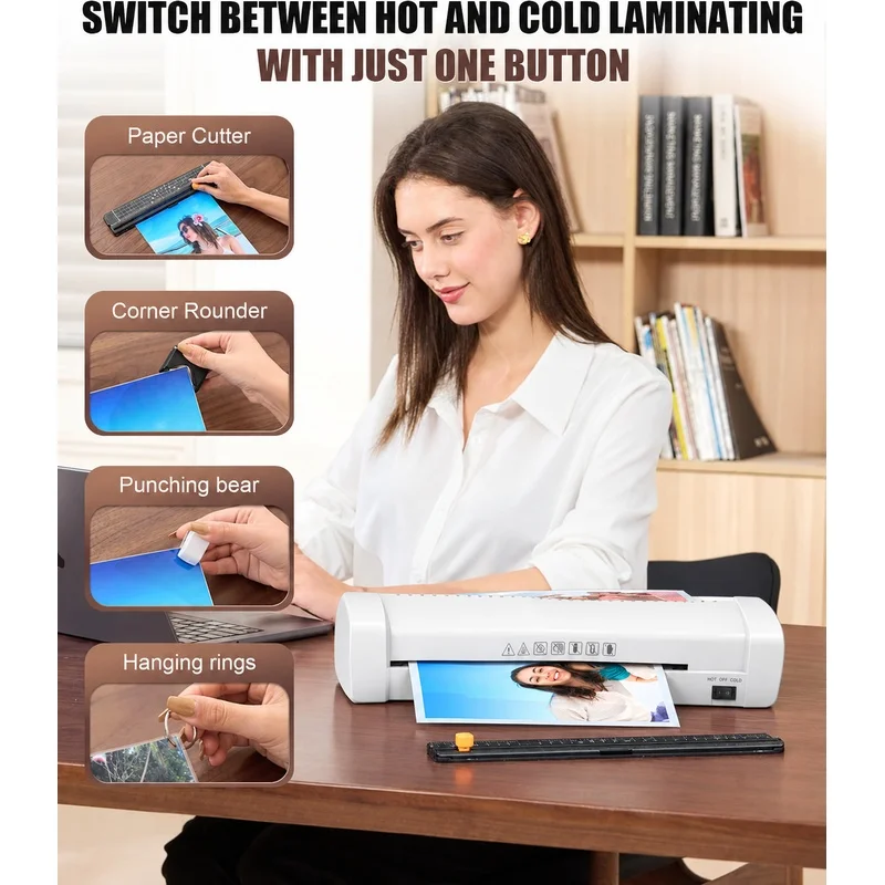 A4Photo laminator, cold and hot laminating machine, enhanced protection for photo documents, laminating machine
