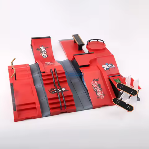 10 In 1 Finger Skateboards With Storage Rack DIY Skate Park Ramp Parts Tech Deck Scene Venue Combination Indoor Home Toys