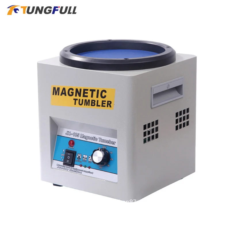 

220V Magnetic Tumbler Polishing Machine Jewelry Polisher Finisher Finishing Machine Tumbler Cleaning Deburring Equipment