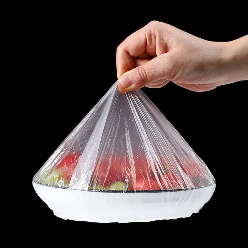 Disposable Food Cover Saran Wrap Bowel Cover Food Grade Fresh-keeping Plastic Bag Kitchen Storage Accessories reusable kitchen image 3