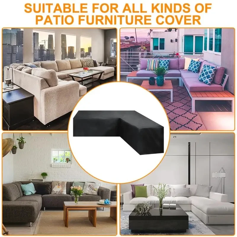 eavy-Duty Outdoor V-Shaped Furniture Cover - Windproof & Dustproof Patio, Garden,Tables - Year-Round Use - Easy Setup & Storage view 6