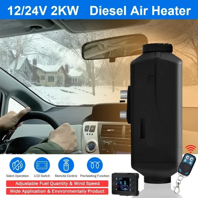 Car Diesel Heater 12V 5KW-8KW Fuel-operated Low Noise Dry Parking Remote Webasto Seat Heating Without Turning on The Engine