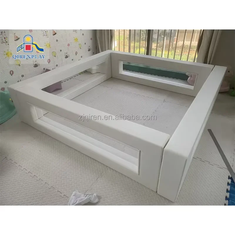 Transparent White Square Soft Ball Pit for Kids Commercial Grade Safety Materials Manufacturer Direct Supply Durable Play