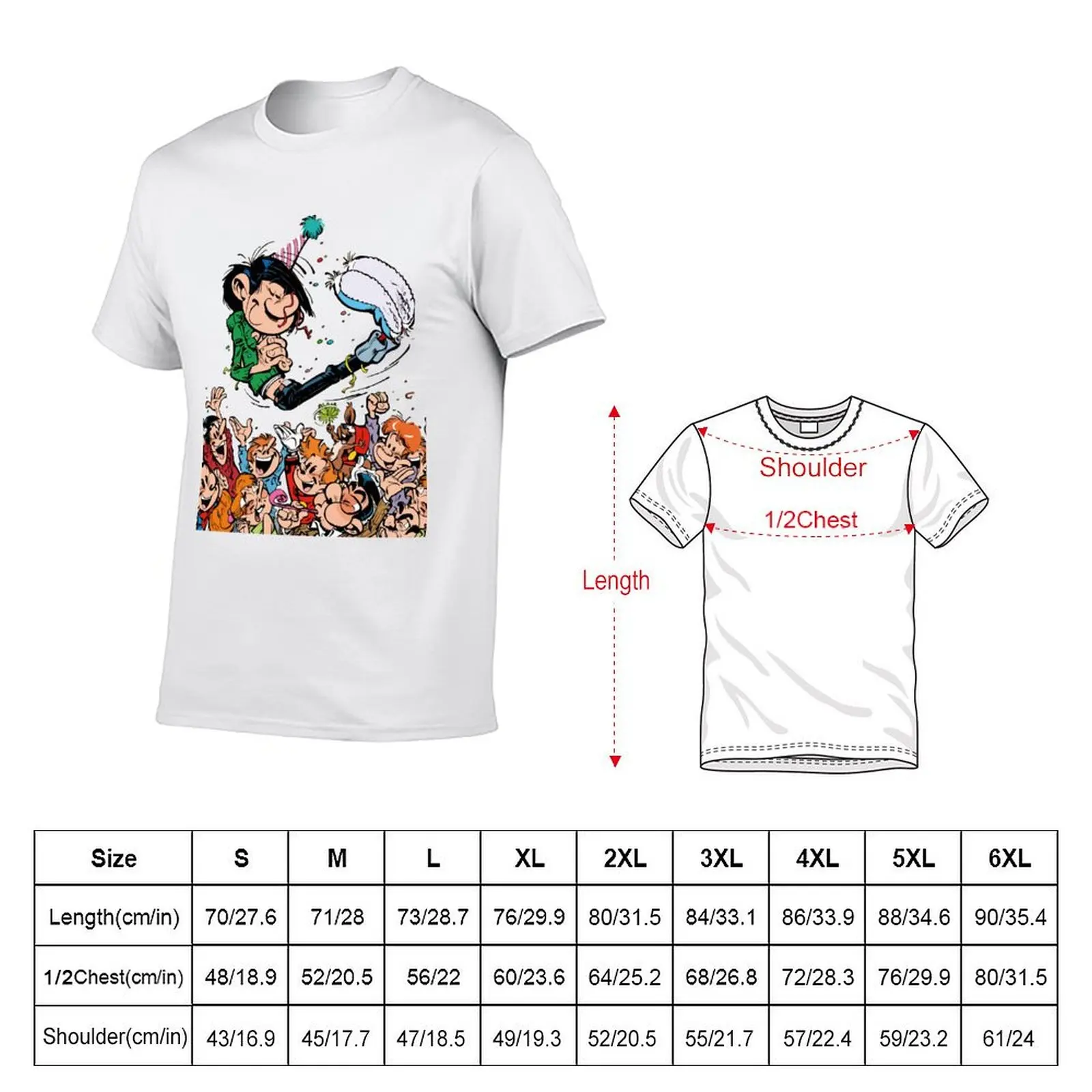 Goof Gaston Party T-Shirt Street Style Casual Tee Shirt