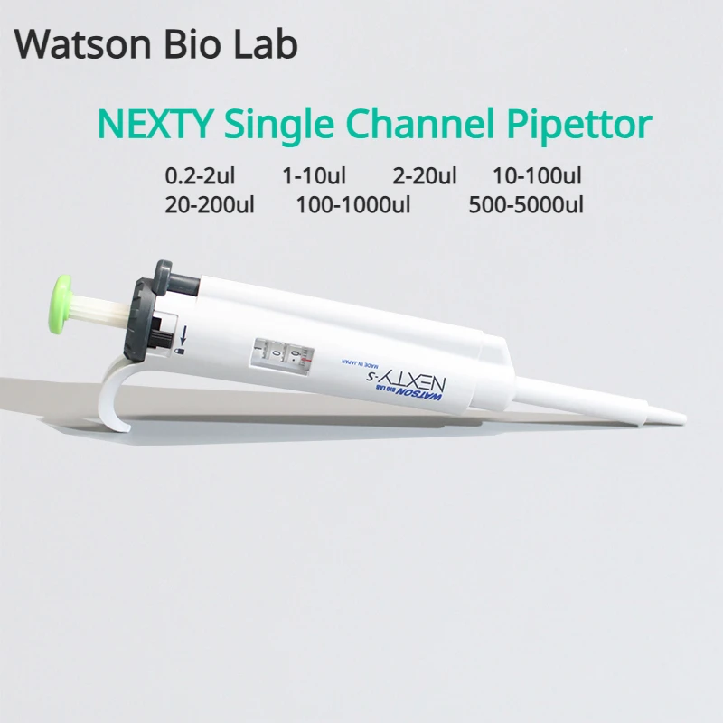 

Watson NEXTY Semi-sterile Single Channel Pipettor Micropipette Dispenser 2ul/10ul/20ul/100ul/200ul/1000ul/5000ul Manual Pipette