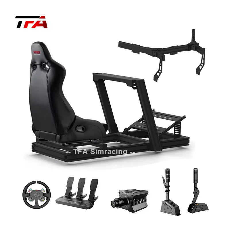 Benutzerdefinierte DIY verstellbare 3-TV-Monitor-Halterung, dreifacher Monitorständer für Sim-Rig mit Aluminiumprofil, Rennsimulator