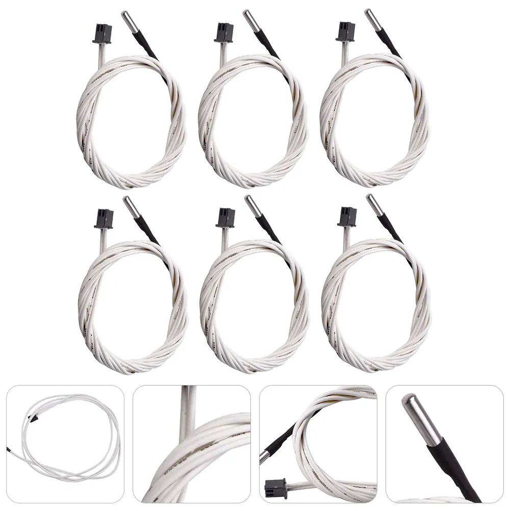 

6Pcs Ntc100k Thermistor Sensor for 3D Printer Hot End Heated Bed High Temperature Accurate Replacement Parts Ntc100k Thermistor