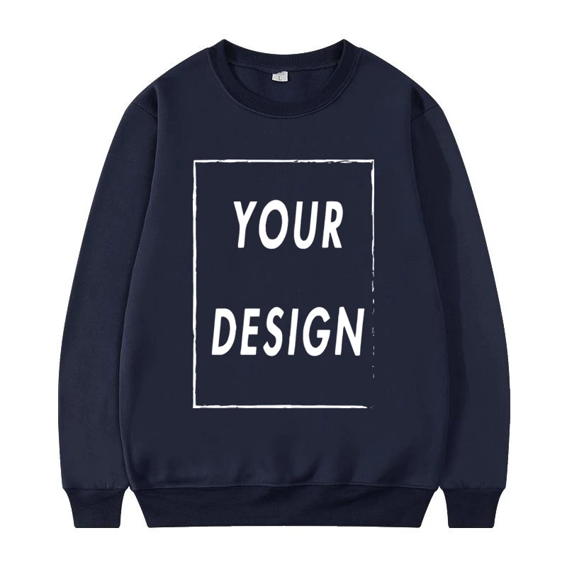 Sweat-shirt col rond unisexe, nouvelle mode, Logo personnalisable, pull décontracté pour hommes et femmes, sans chapeau, 2025
