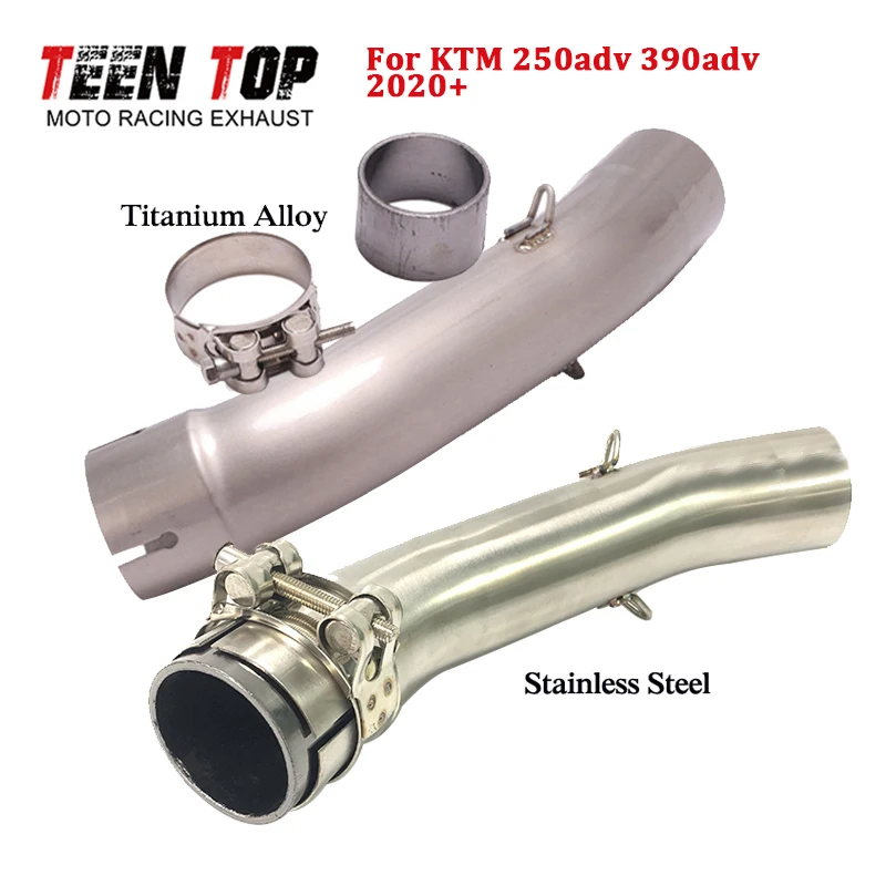 

Выхлопная труба мотоцикла для KTM 250 390 Adventure Middle Link Pipe 2020+ 390ADV Escape Moto Mid Connect Tube Fit 51 мм глушитель