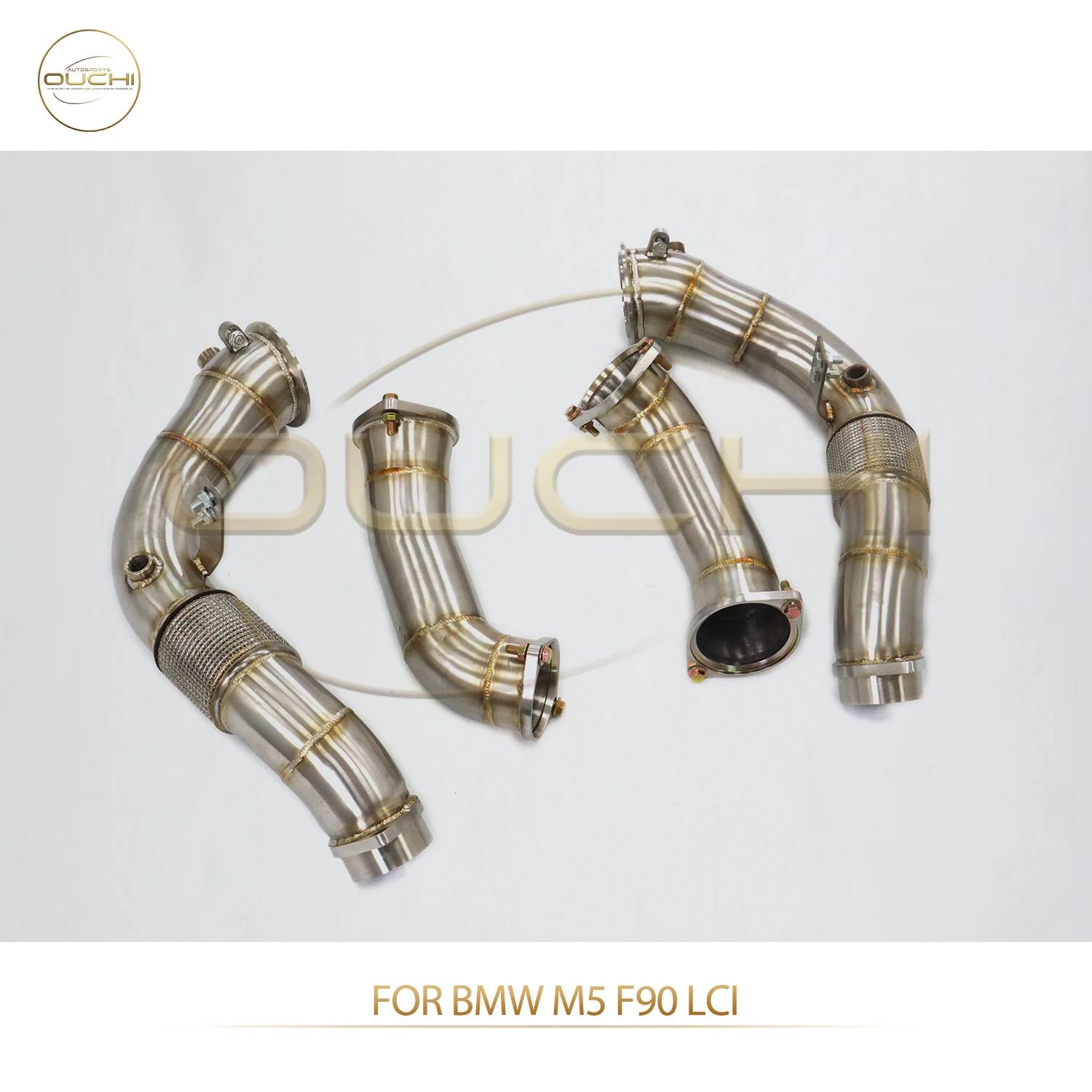 

OUCHI Factory Direct Sales for BMW M5 F90 LCI SS304 Straight-through Downpipe Performance Exhaust Without Heat Shield