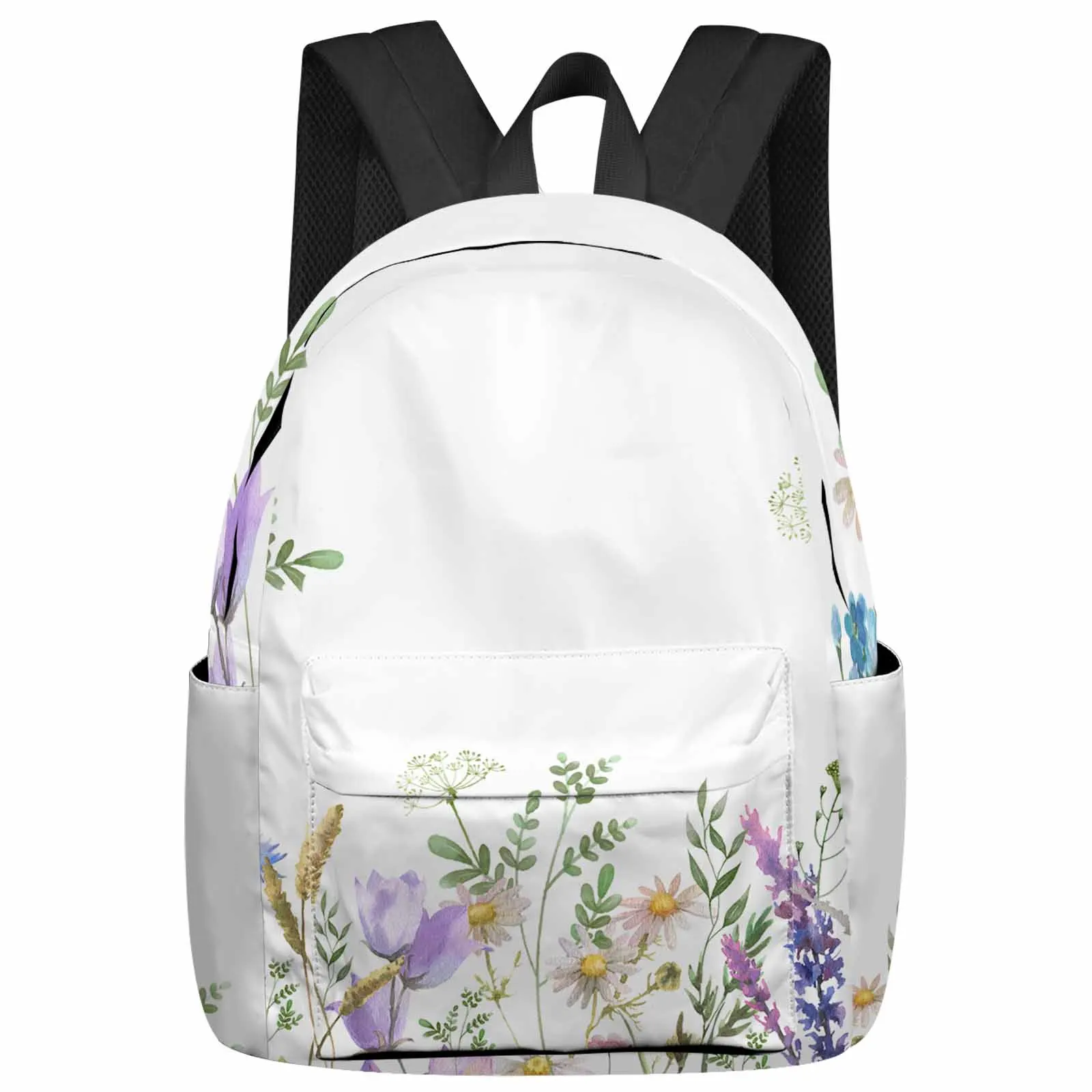 Plant Flowers Lavender Backpack Teenagers Student School Bags Laptop Custom Backpack for Men Women Travel Bag image 2