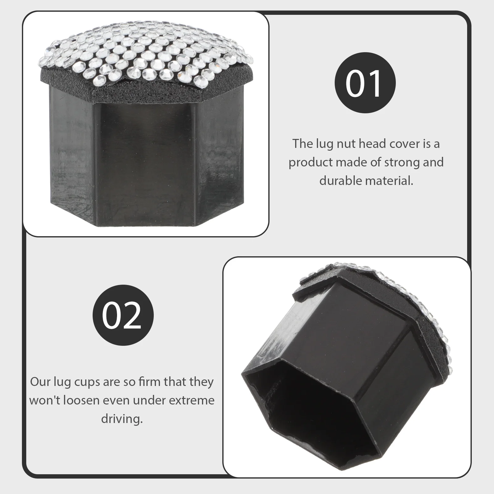 

Bling Lug Nut Covers Hub Caps for Women Wheelies Fitment Screw Nuts Car Accessories Protect Against Rust Easy Install Stylish