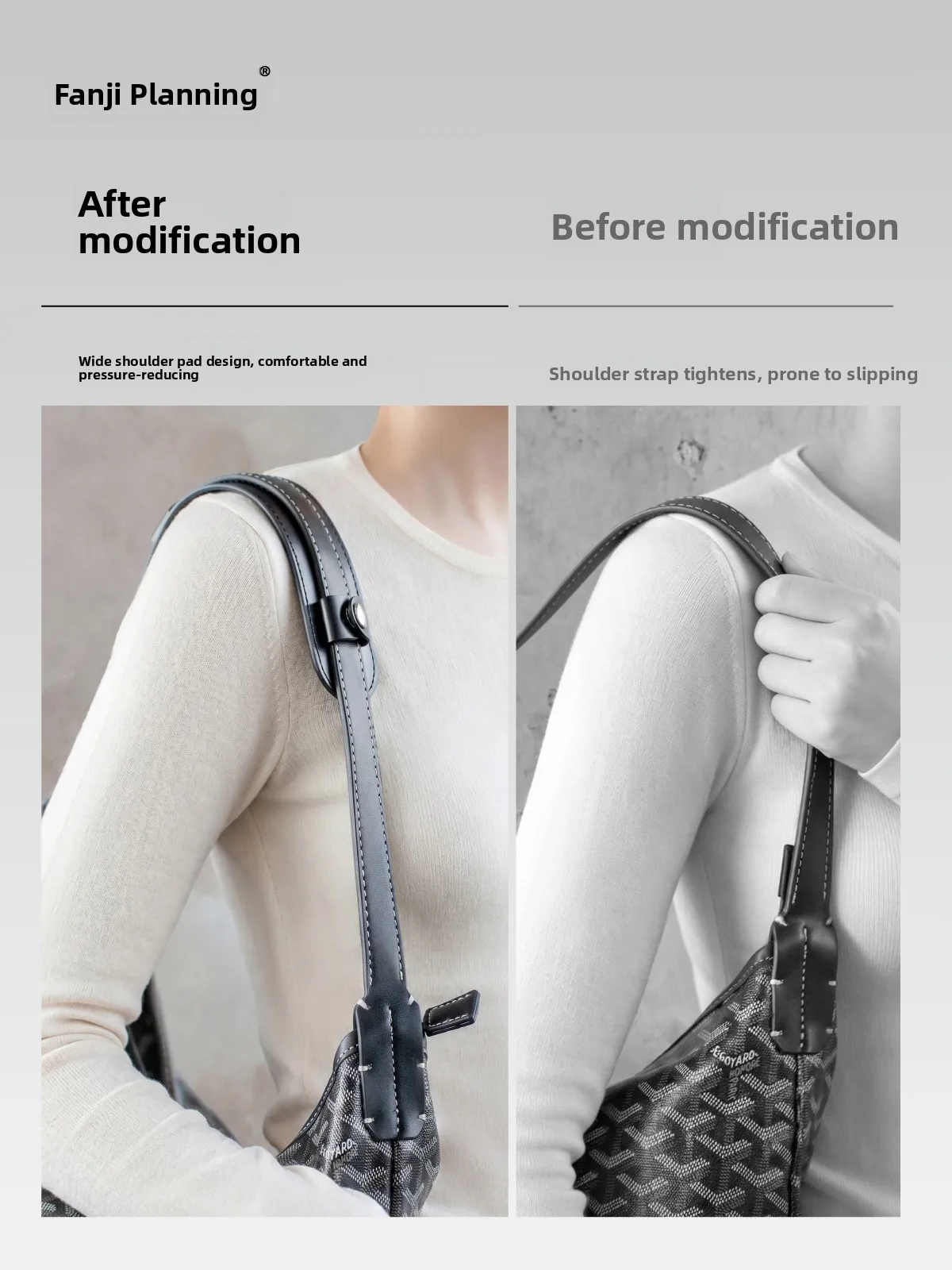 Vanity Planning Goya Dog Tooth Hobo Shoulder Pad Anti Slip Strap Modification Accessories Stress Relief Comfortable Strap