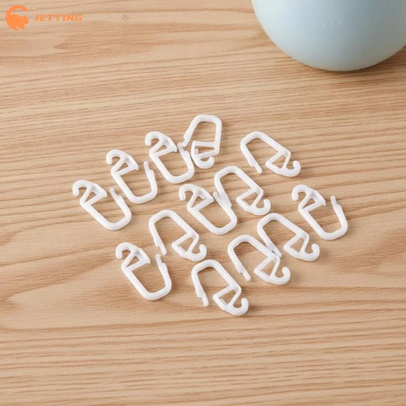 (New) 10Pcs White Plastic Curtain Track Hooks Strong Build Smooth Gliding For Home Curtains