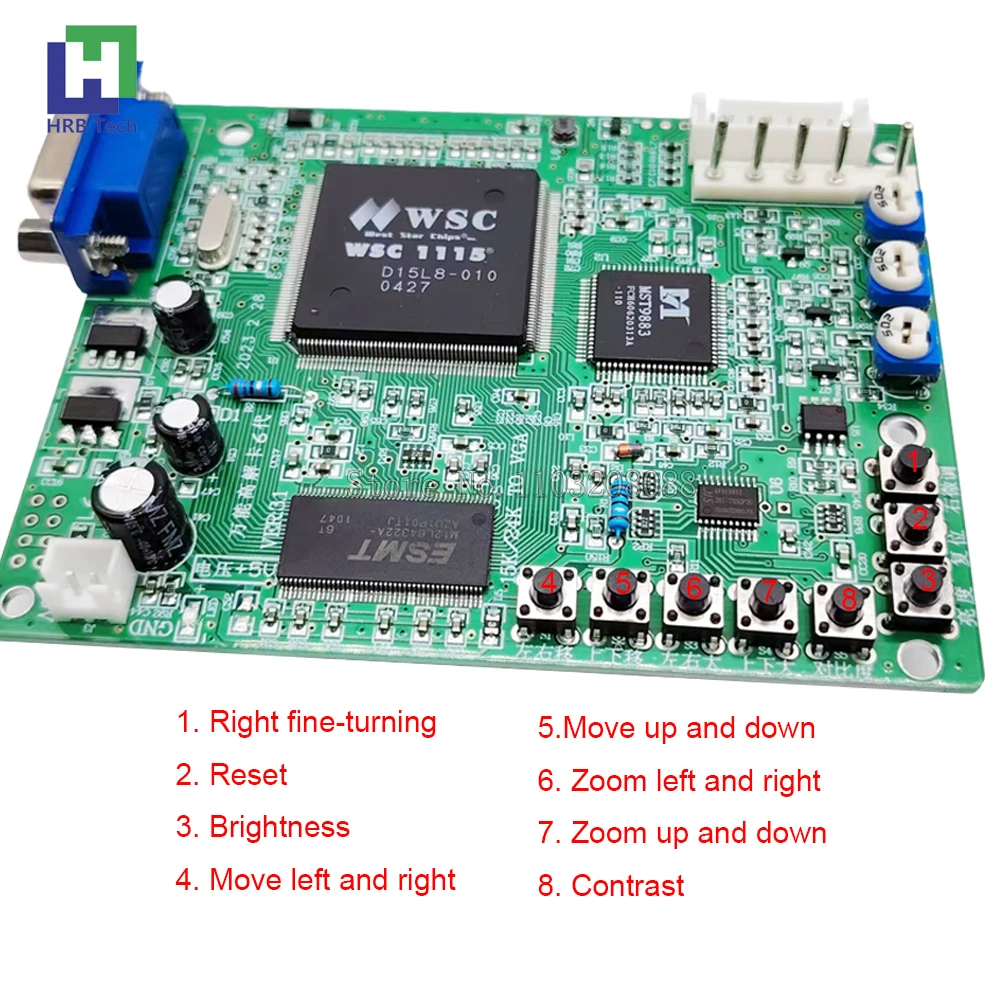 DC5V 15K/24K RGB TO VGA Conversion Board CRT/CGA TO VGA Converter Accessories For Arcade LCD Game Machine Parts