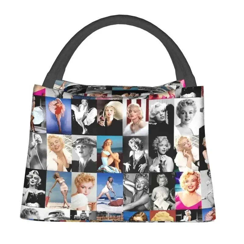 Marilyns Monroe Collage American Model And Singer Insulated Lunch Bags School Office Waterproof Cooler Thermal Bento Box Women