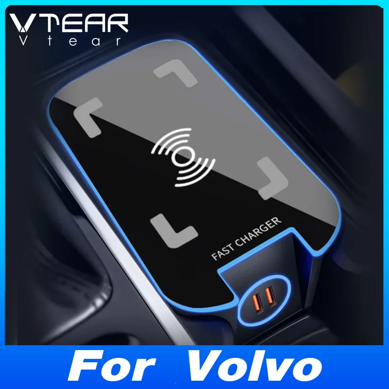 

Magnetic Car Wireless Charger For Volvo Xc60 V60 S60 Xc90 S90 V90 Accessories 15w Fast Cell Phone Charging Plate 2018-2025