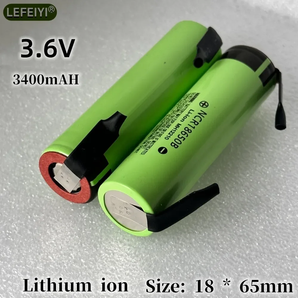 

2024 Brand New 18650 NCR18650B Rechargeable Li-ion Battery 3.7V 3400mAh Battery + DIY Nickel Shipment