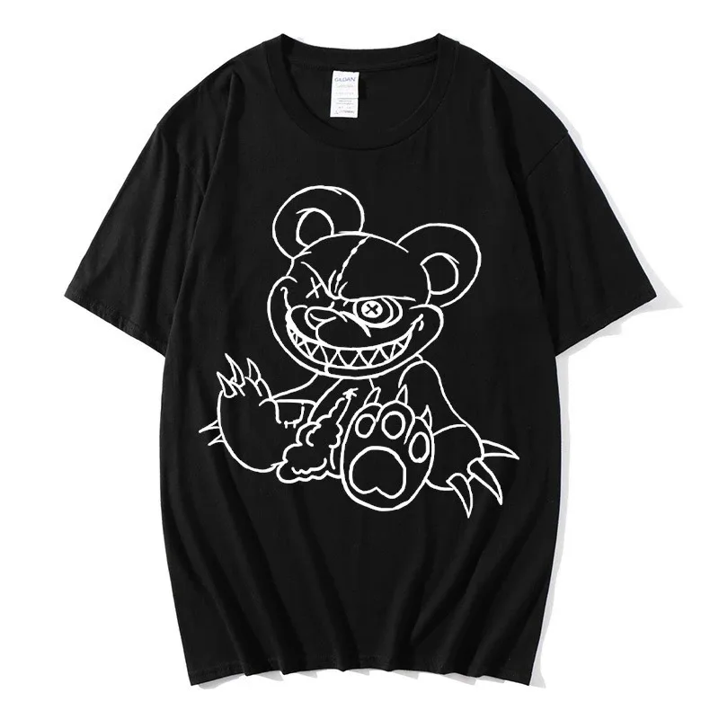 

Taehyung Vie (конец)s Женская мягкая футболка с рисунком медведя Летний топ Женская одежда Футболки с графикой Лето Y2K