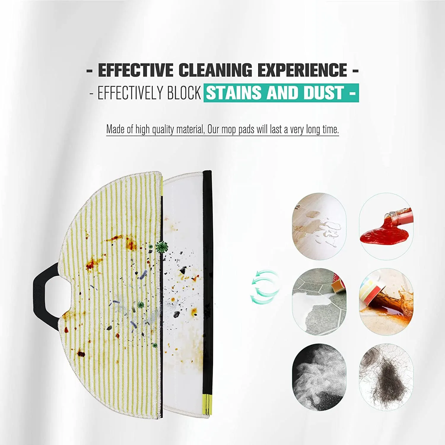 A006-6 шт. комплект запасных частей, боковые щетки, фильтры, чистящие подушечки для швабры для Shark RV2001WD AV2001WD, аксессуары для робота-пылесоса