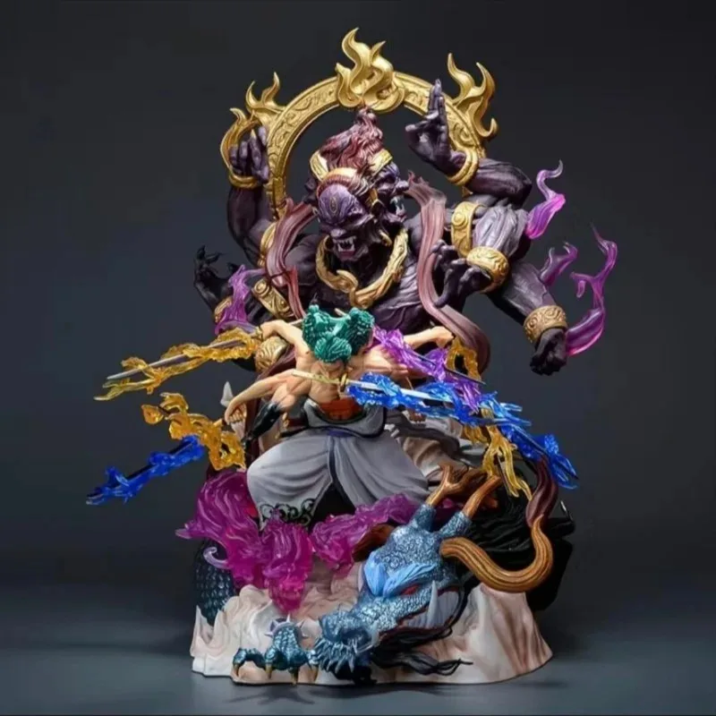Figura de Acción Roronoa Zoro Vs Kaido en Forma de Batalla, Modelo de 35 cm, Estatua de PVC en Postura de Pie, Decoración de Escritorio, Juguete