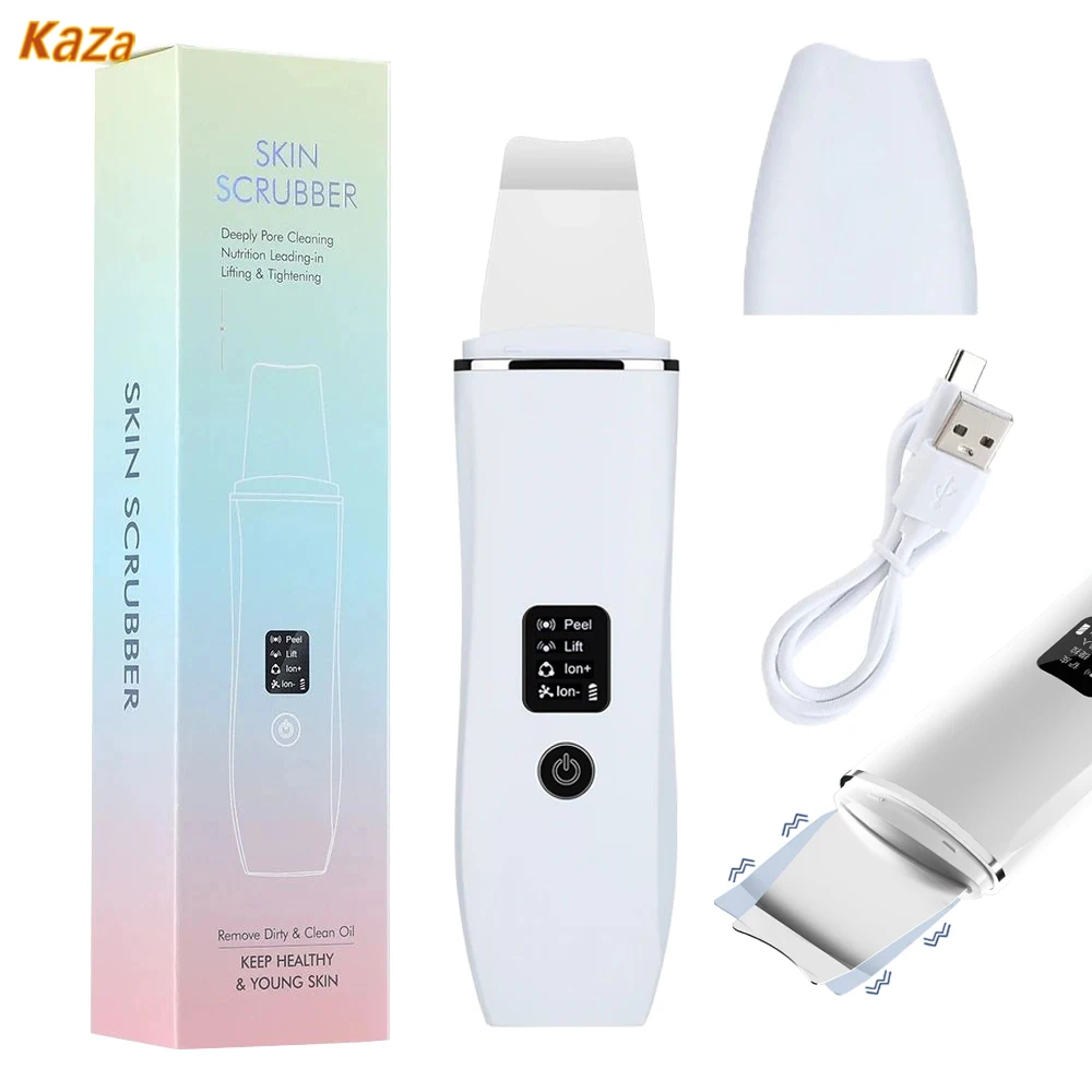 Ultrasonic Skin Scrubber, Espátula Facial, Peeling Deep Face Cleaning, Ion Ance Pore Cleanser, Facial Shovel Cleanser