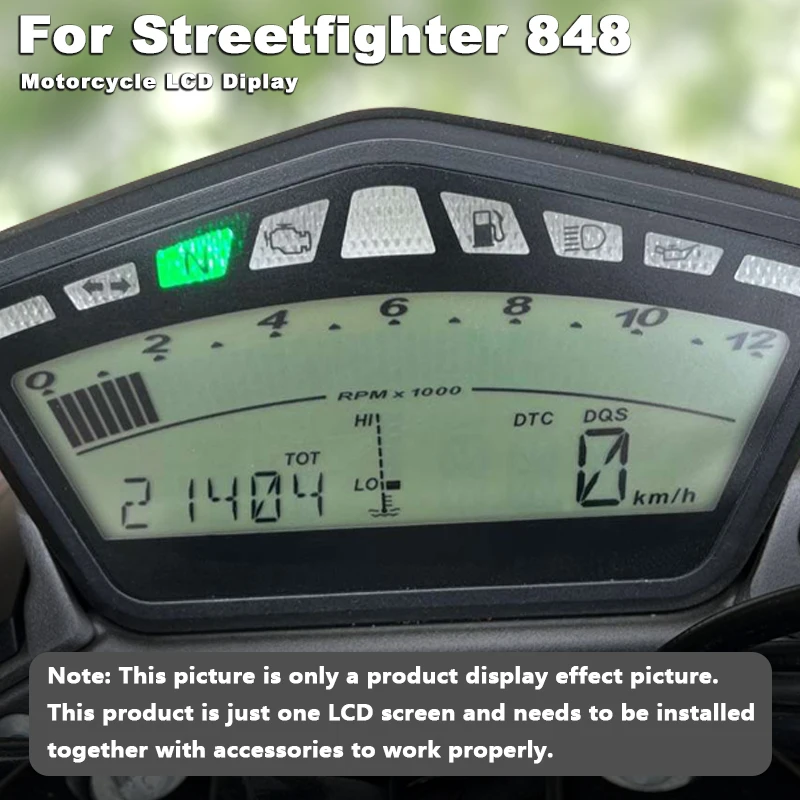 LCD Display for Ducati Streetfighter 848 Street Fighter 848 2012-2015 Motorcycle Speedometer Instrument Accessories LCD Screen