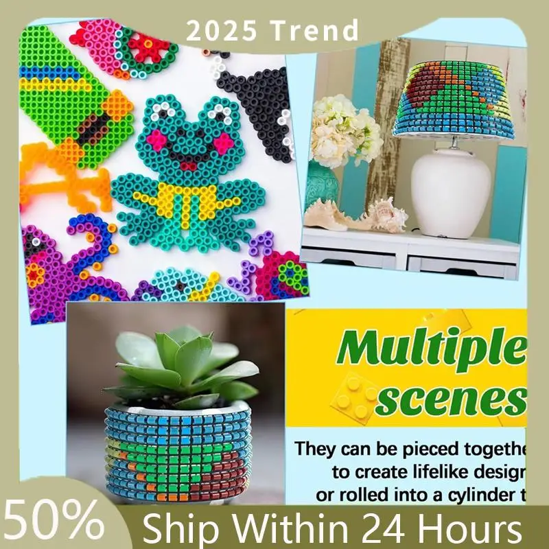 A75X Топ 4 шт. Доски из бисера с предохранителями Холст для поделок из бисера Совместимость с бусинами Perlersnappix 12 дюймов X 12 дюймов Предохранительные бусины Пегборд