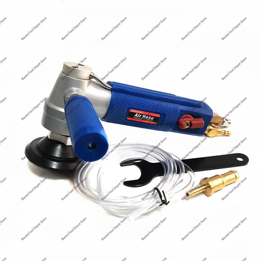 

4-дюймовая воздушная пневматическая шлифовальная машина, мельница с водяной подачей, инструмент для влажной полировки, машина для полировки мрамора, кварца, гранита, камня