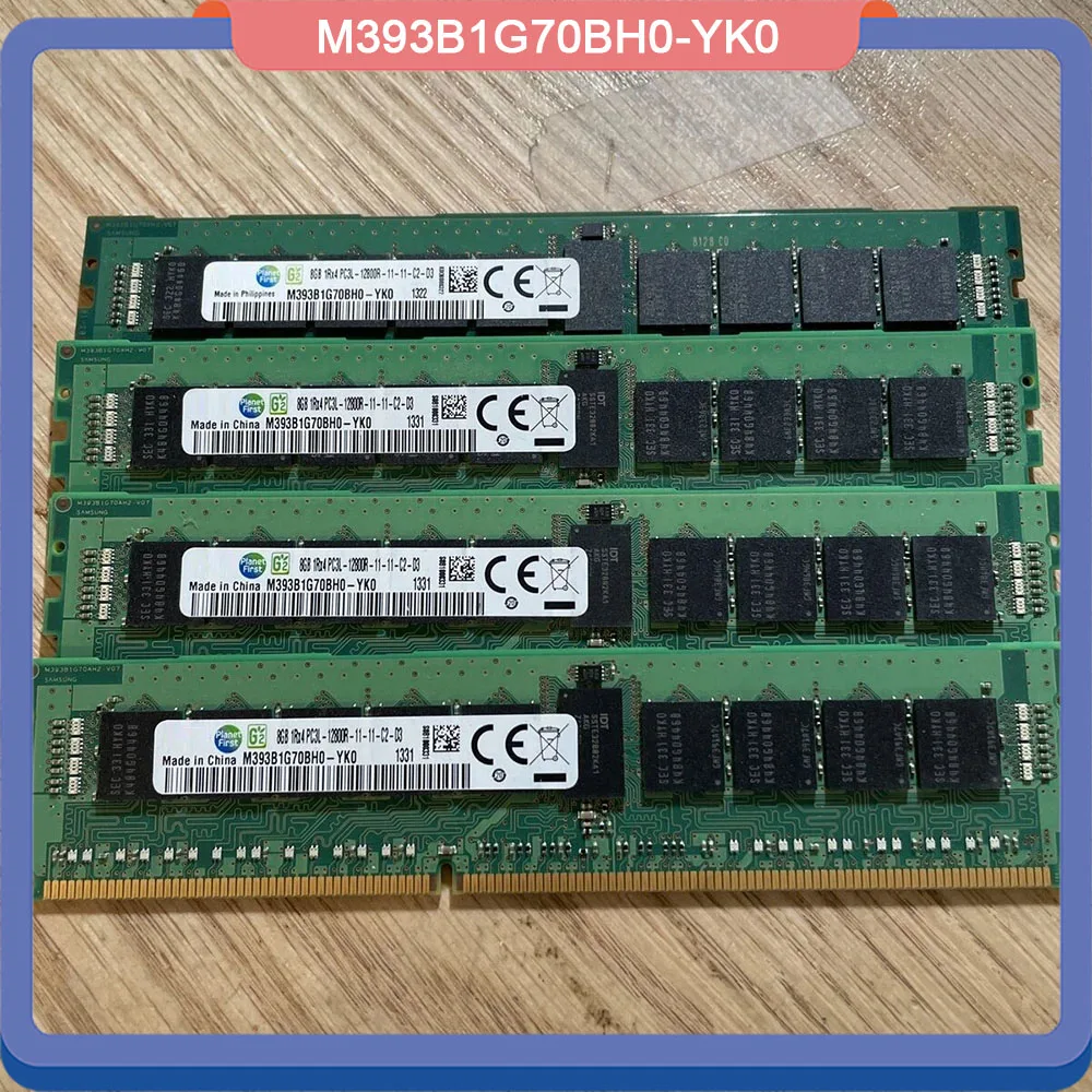 2PCS For Samsung Server Memory 8GB DDR3L 1600MHz ECC REG RAM 1RX4 PC3L-12800R M393B1G70BH0-YK0