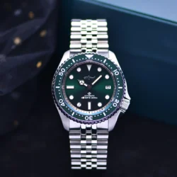 Heimdallr Watch For Men HM06 Sumo SBDX 200M Waterproof Sapphire Crystal Glass C3 Luminous Green Dial NH36 Automatic Movement