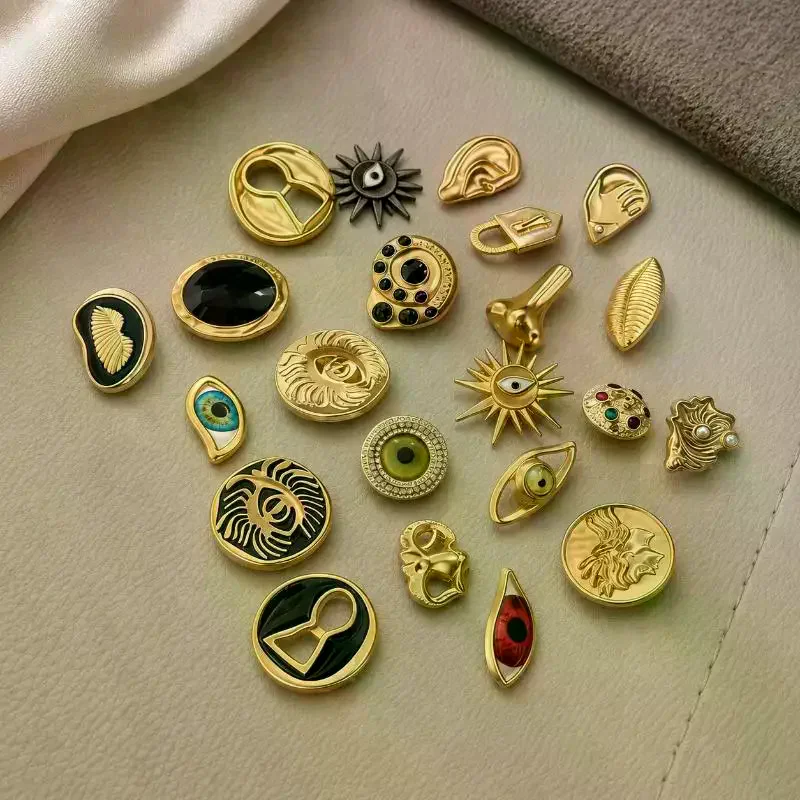 1pcs Creative Eye-Shaped Button Irregularly Shaped Personality Sweaters Shank Accessories No Break Unique Fasten