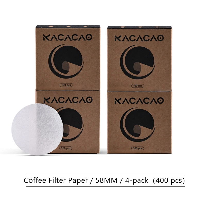 KACACAO Kaffeefilterpapier 51/53/58 mm Einweg-Sekundärwasserfilterpapiere Espresso Siebträger Zubehör Barista Tools