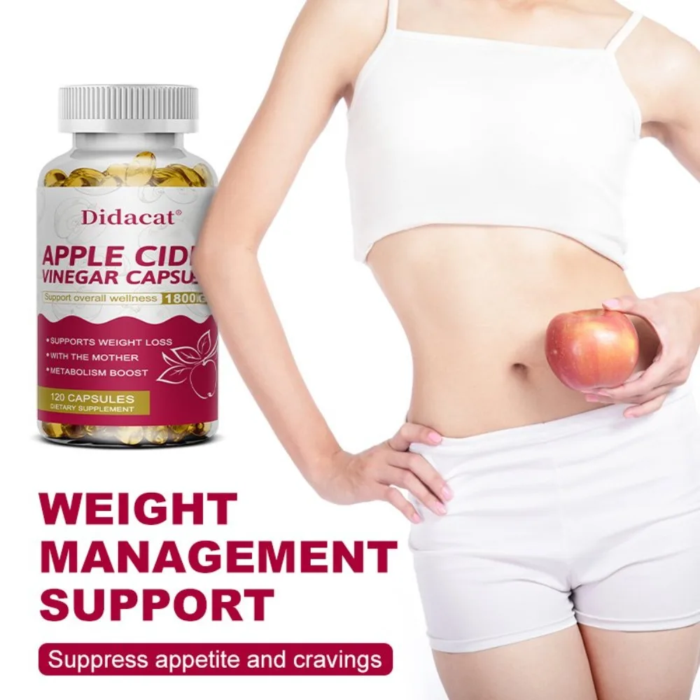 Apple Cider Vinegar Capsules - Overall Wellness, Metabolism Boost, Daily Wellness