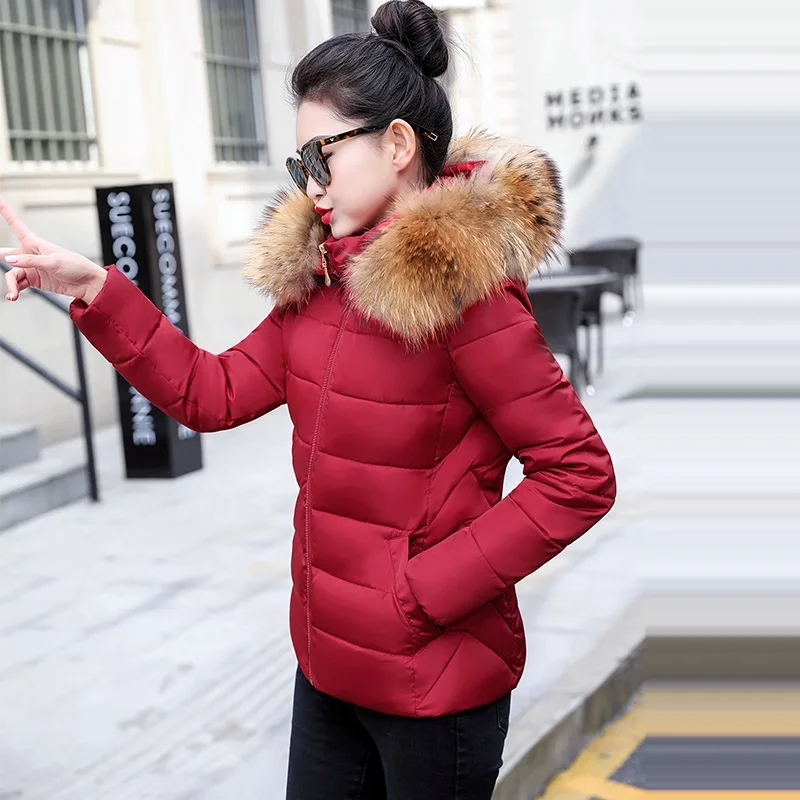 Autumn Coat Female Jacket New 2024 Hooded Parka Warm Big Fur Winter Jacket Women Wadded Ladies Plus size 5XL Women\'s down jacket