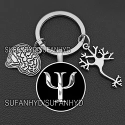 Creative Psychological Keychain for Men Psychology Key Holder for Keys Medical Brain Key Chains House Gift for Teacher