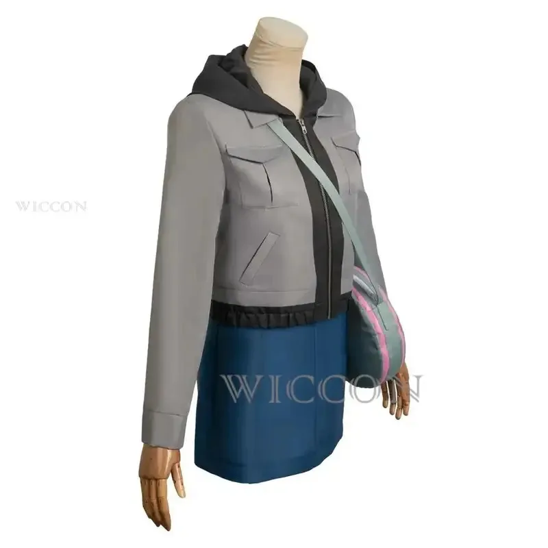 سكوت الحاج يخلق زهور رامونا تأثيري فانتازيا زي تمويه الكبار النساء هوديي تنورة أكياس هالوين كرنفال البدلة