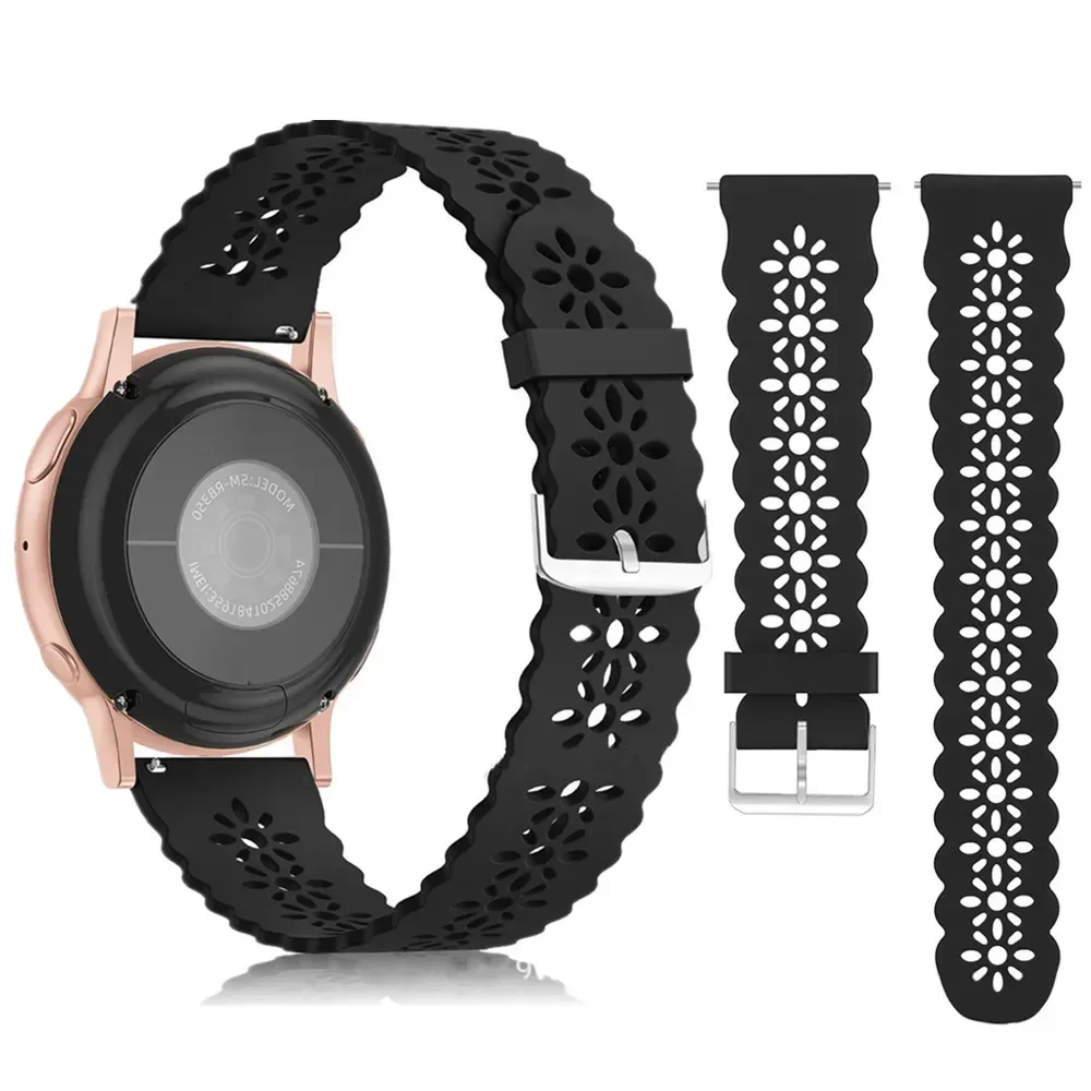 20mm 22mm Silikon-Spitzenarmband für Samsung Galaxy Watch 7/4/5/5 Pro/6 Classic/Active 2 Damen-Armband für Huawei GT 4-3-2-2e