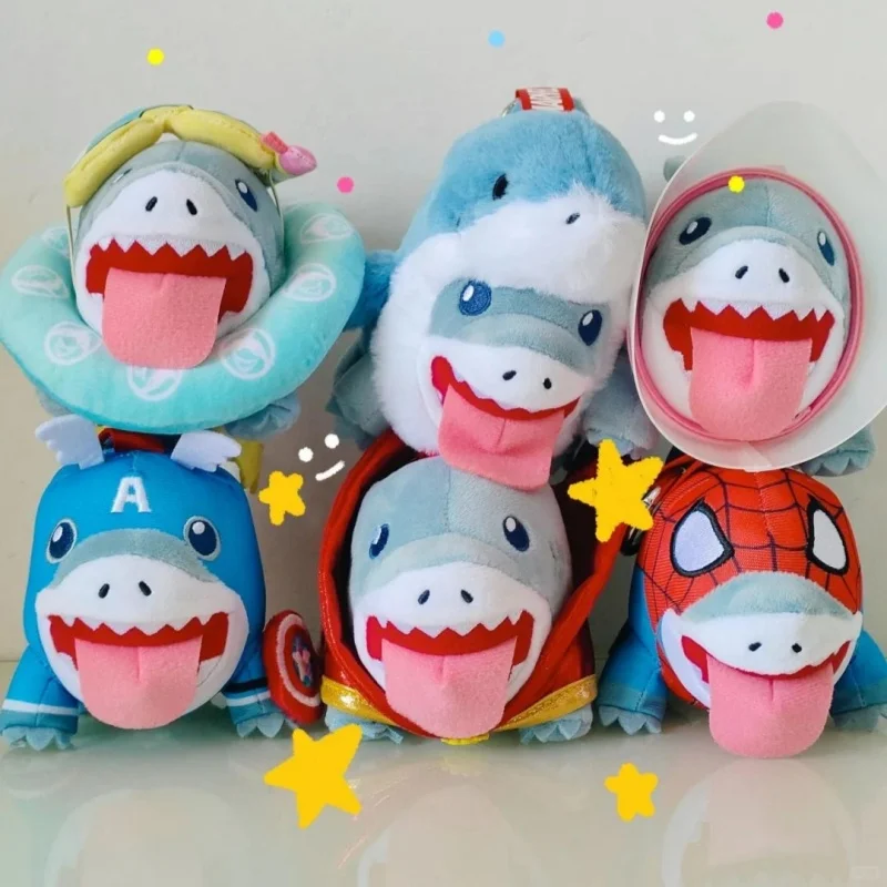 

New In Stock Hot Toys Marvel Jeff The Land Shark Cosbi Plush Keychain Blind Box Mini Figure Collectible Model Toy Gifts