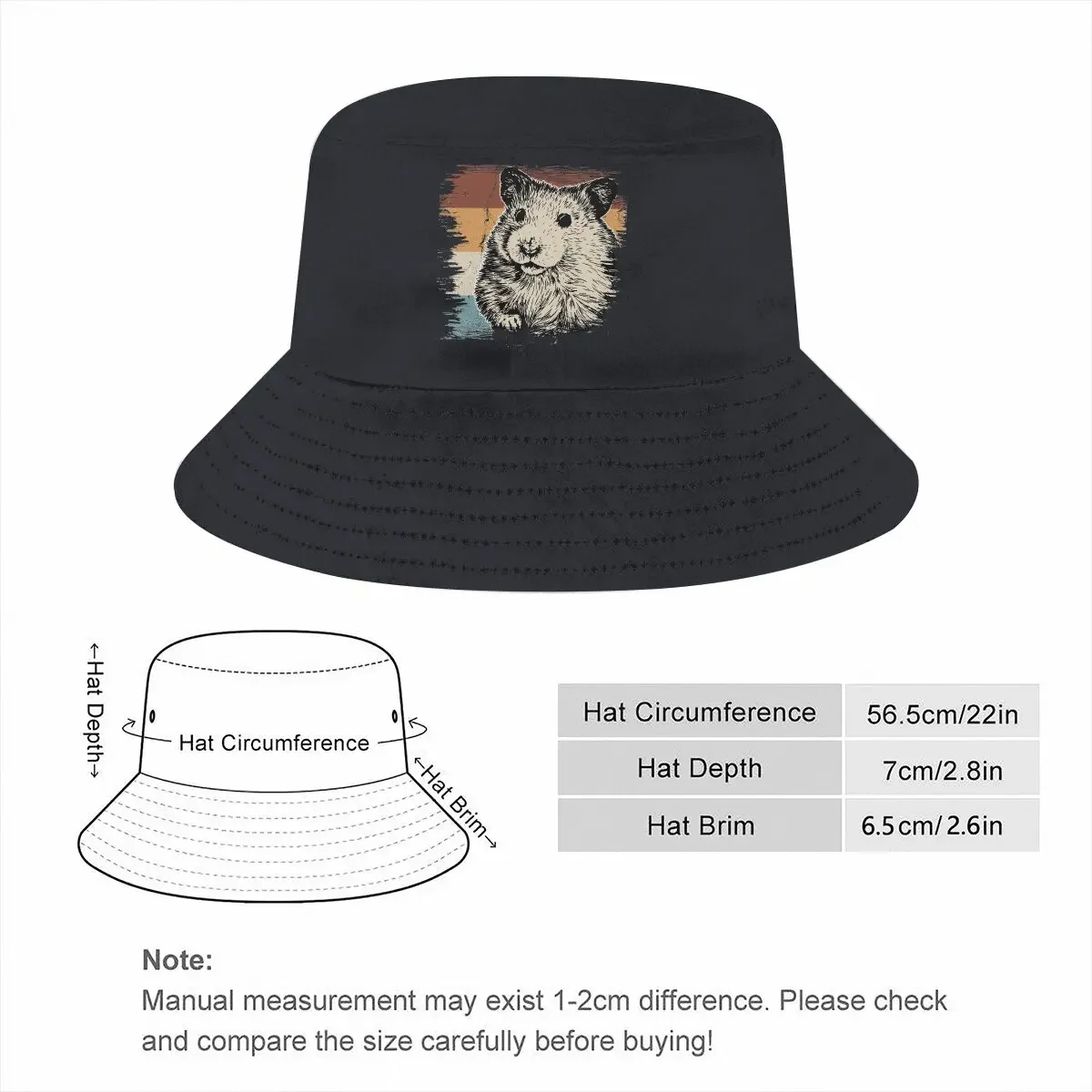 Bucket Hat Hamster Cage Men's Women's Fisherman Cap Hip Hop Beach Sun Fishing Hats