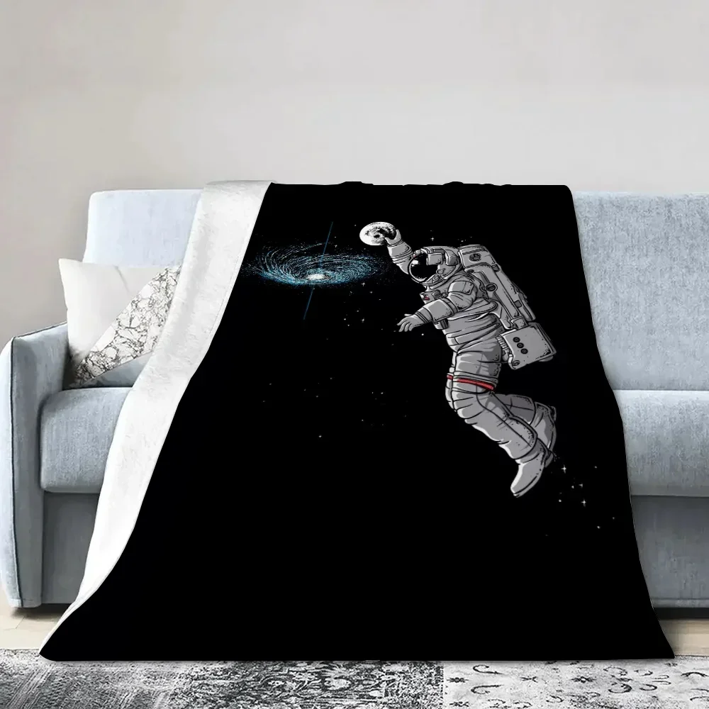 Carton Astronaut Character Blanket King Size Luxury Throw Blanket for Sofa Decoration Fluffy Soft Blankets & Throws Nap Bed Fur