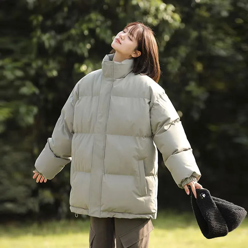 

Утепленное пальто для пар, женская зимняя новая куртка с хлопковой подкладкой, хлопковые пальто с ветровым воротником, свободная корейская трендовая верхняя одежда для женщин