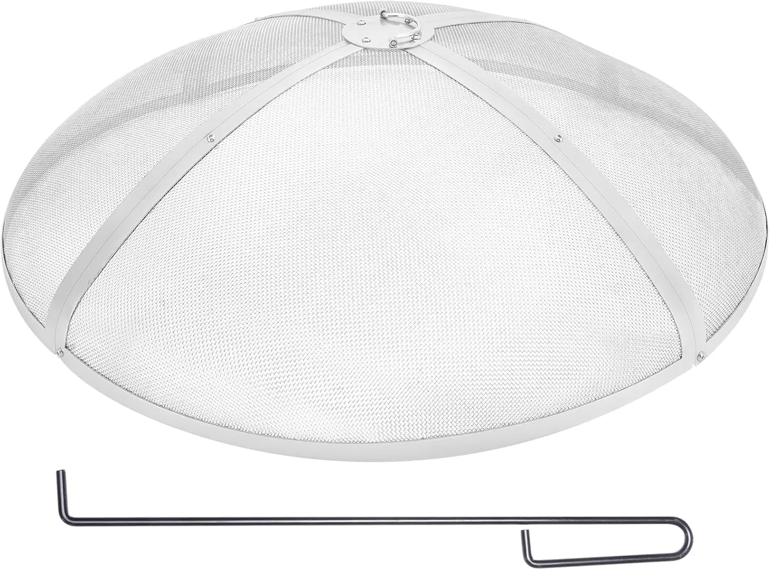 

Fire Pit Spark Screen Round 36", Reinforced Heavy Duty Steel Metal Cover,Easy-Opening Top Screen Covers Round with Ring Handle